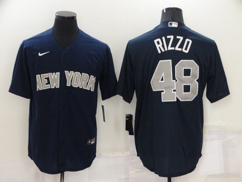 Men New York Yankees #48 Rizzo Blue Game Nike 2022 MLB Jersey
